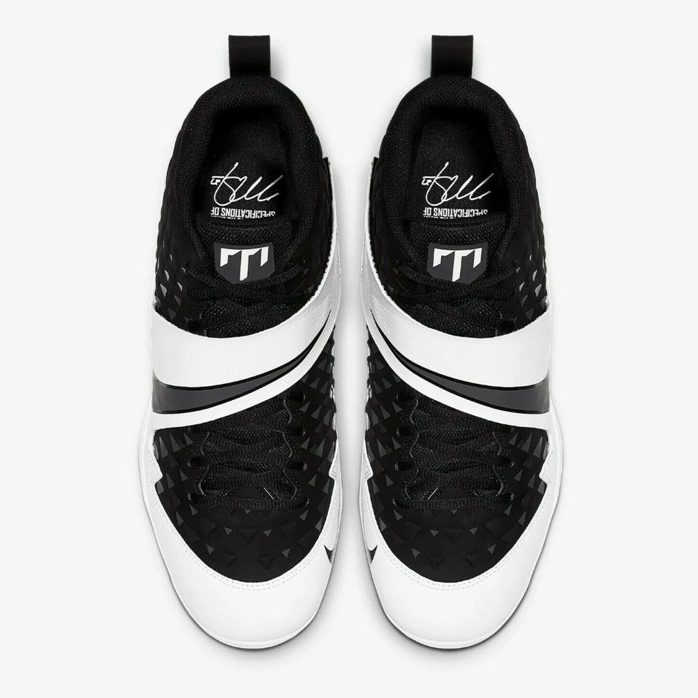 Nike Black and White Athletic Shoes with Velcro Strap - Picture 4 of 5